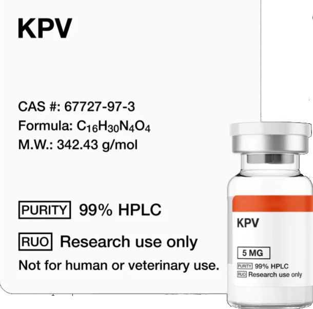 KPV 5mg Research Grade | Tripeptide per Uso Esclusivo di Ricerca | Alta Purezza – Research Use Only